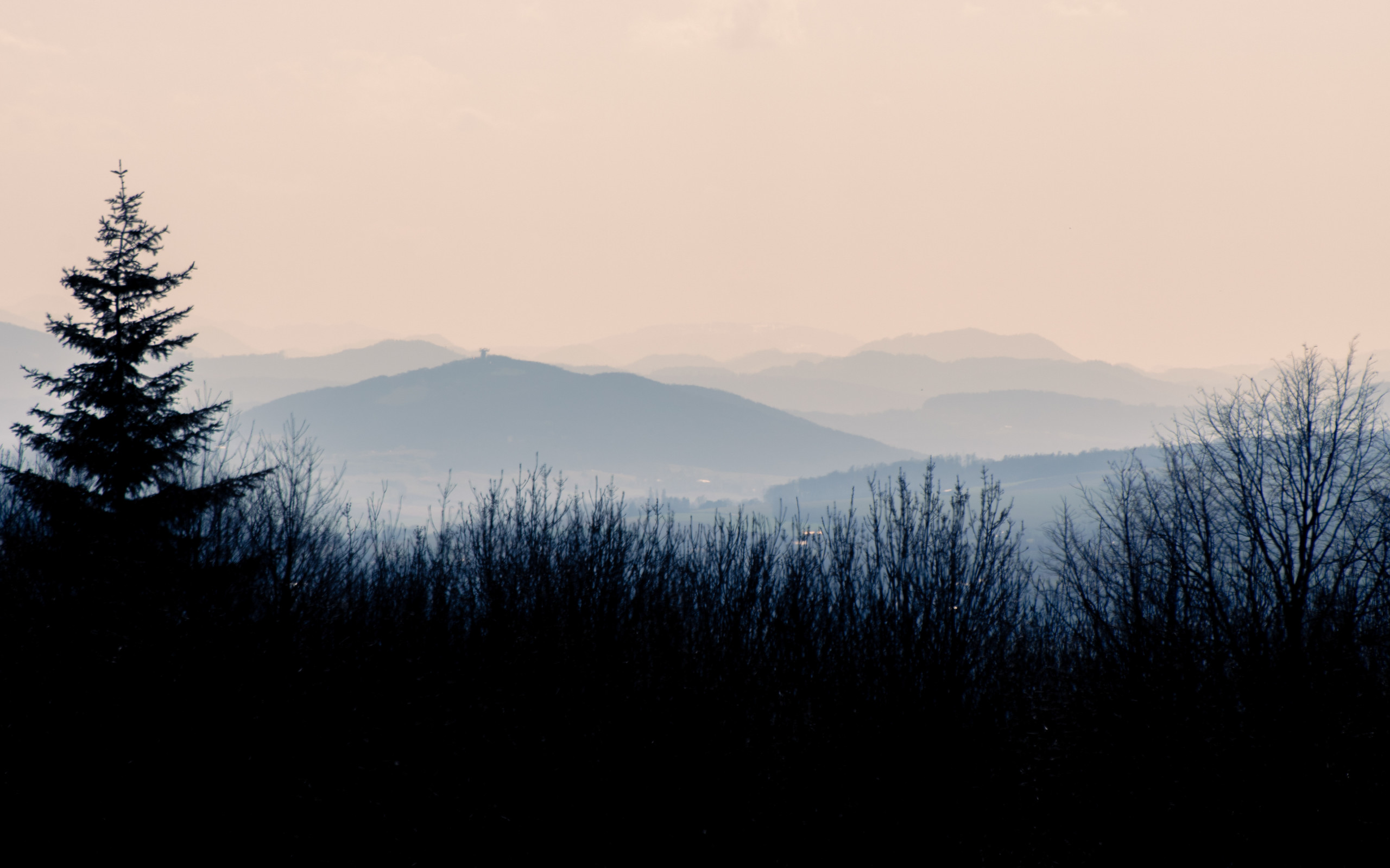 Misty view across the Wienerwald from near Maria gugging. Photo by Tom Minchington
